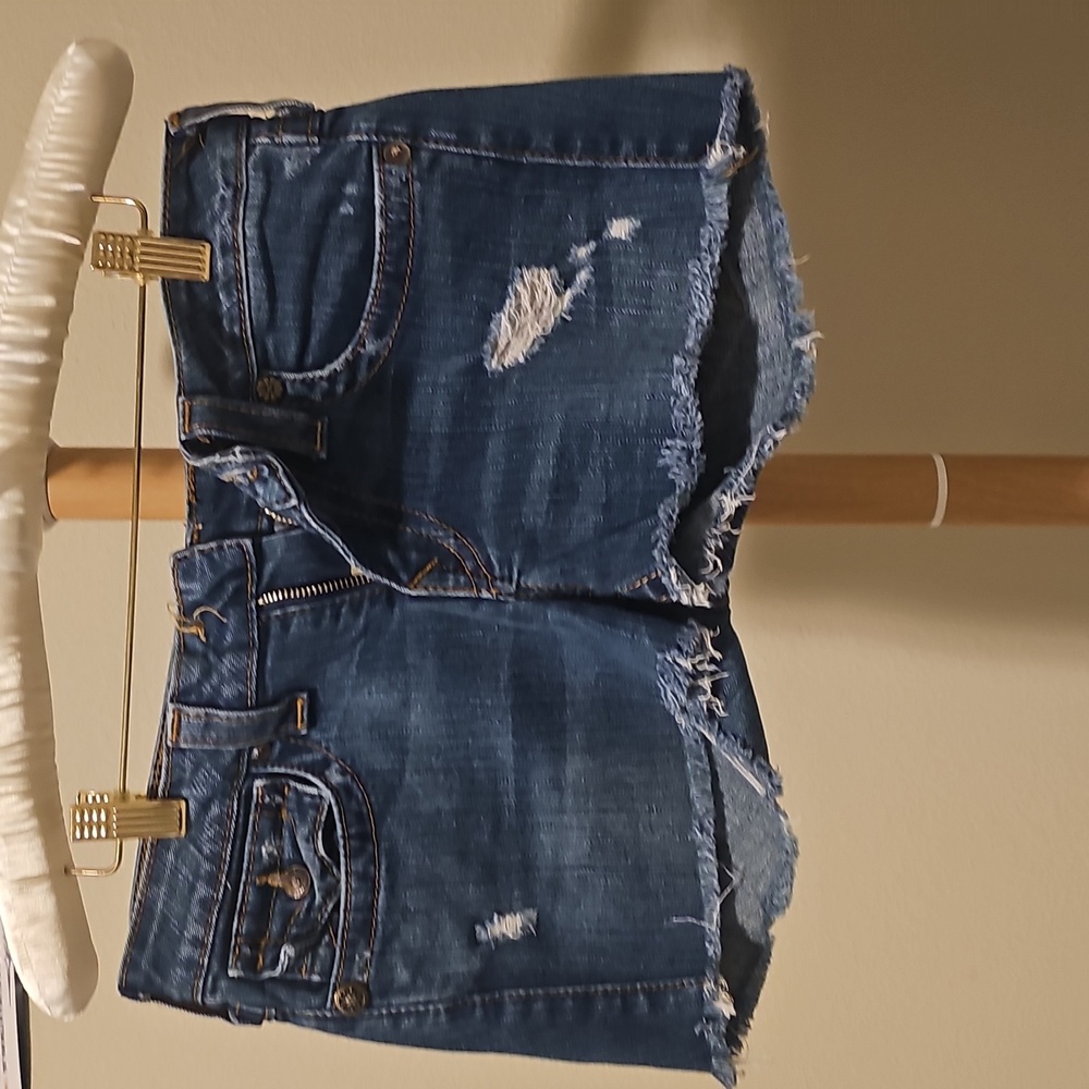 Distressed Denim Shorts